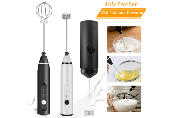 Household Electric Milk Frother Whisk Egg Beater USB Rechargeable