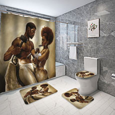 bathroomshowercurtainandrugset, Polyester, bathroomdecor, africanwomen