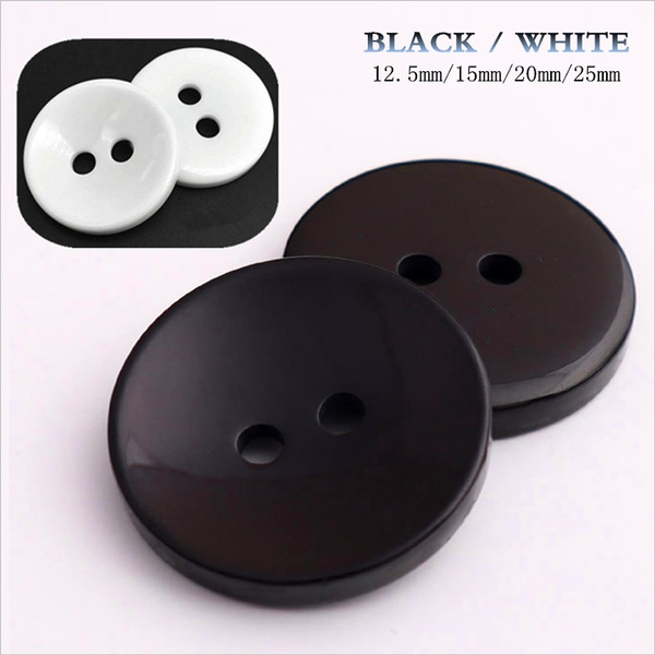 Extra Large Resin Buttons 50mm 2" DIY black white clothing Scrapbooking sewing 