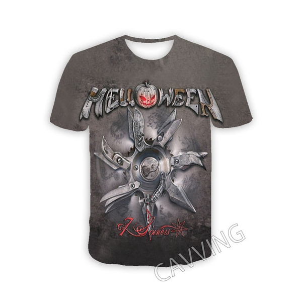 Print Helloween Band Casual 