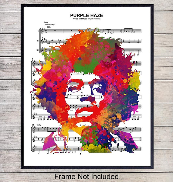 Pochoir Mural Réutilisable Jimi Hendrix - Décoration Graffiti Facile Pour Peinture Sur Meubles Et Tissus