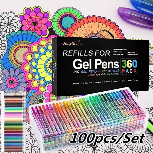 240 Gel Pens for Adults Coloring Book,120 Coloring Markers Colored