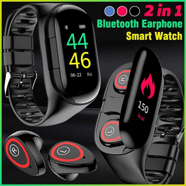 Bluetooth earphone smartwatch 2 best sale en 1