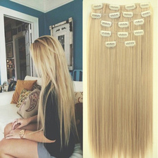 7pcsclipinhairextension, Hair Extensions, Hair Extensions & Wigs, straightsynthetichair