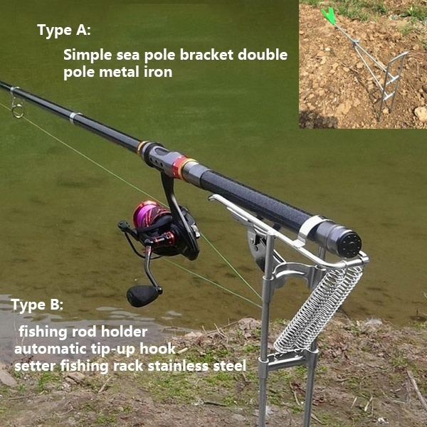 Fishing Rod Holder Automatic Tipup Hook Setter Fishing Rack Stainless