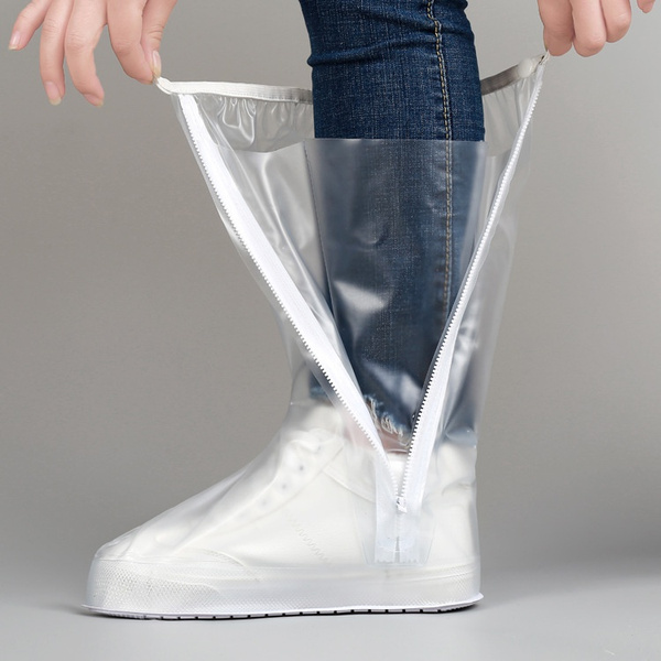 Clear plastic rain 2025 boots over shoes