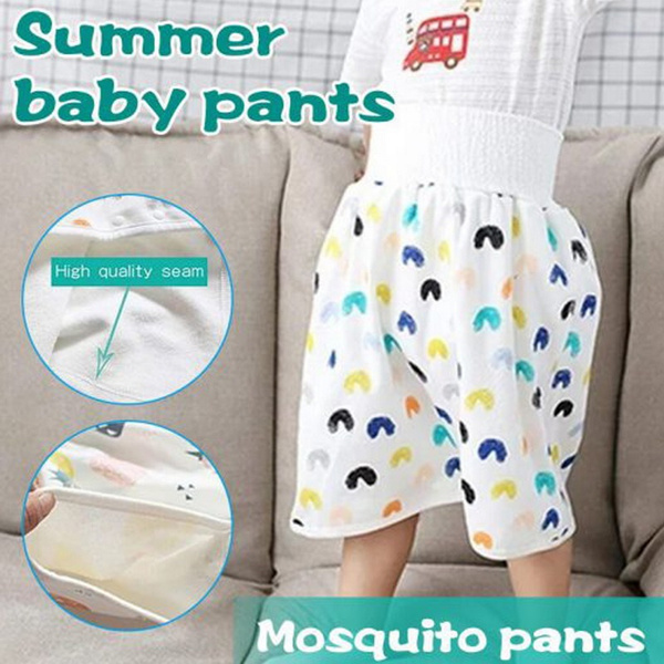 Togethor 2 in 1 Reusable Baby Diapers Skirt Shorts Comfy Cotton High Waist Super Strong Absorption Leak Proof Shorts 0-8 Years Old Boys Girls Training Skirt