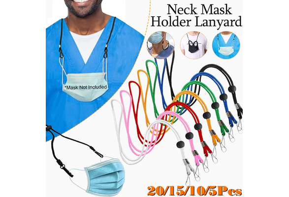 20Pcs Adjustable Mask Lanyard, Face Mask Extender, Ear Savers, Mask Strap  Holder DIY
