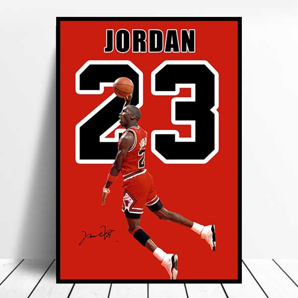 Vær stille hinanden ale Michael Jordan Poster Basketball Sports Poster Print Old Photo Large Wall  Art Canvas Paintings Office Decoration Unframed | Wish