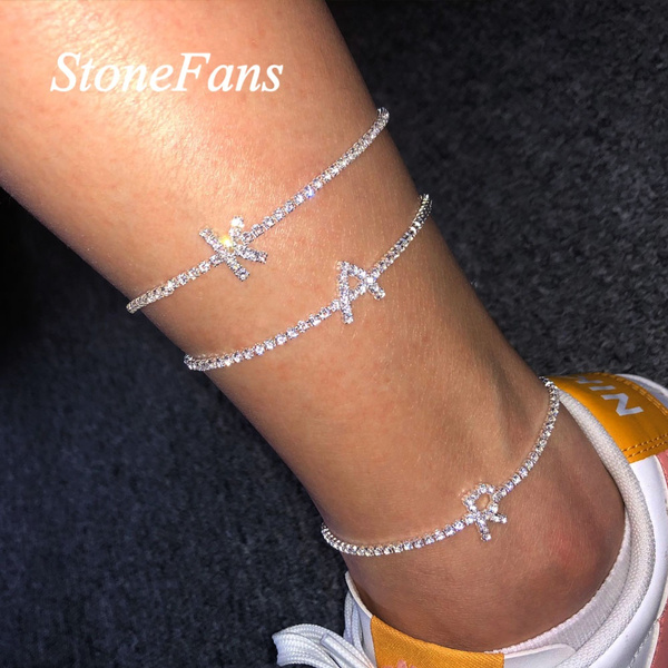 Rhinestone on sale name bracelet