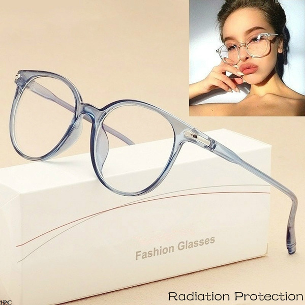 Cat Eye Sunglasses Spectacle Optical Frame Glasses Fashion Women Round ...