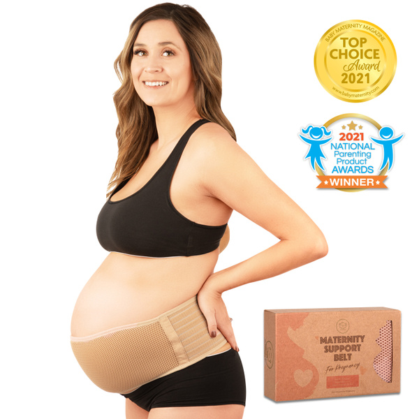 Pelvic Support Bands Maternity Belly Band for Pregnancy Classic Ivory, X-Large Tummy Bandit Sling for Pants Soft & Breathable Pregnancy Belly Support Belt Pregnancy Back Brace 