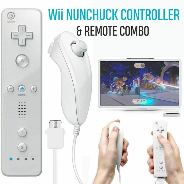 Bloeden geloof Impasse Remote Wiimote + Nunchuck Controller Set Combo for Classic Wii Wii U Games  | Wish