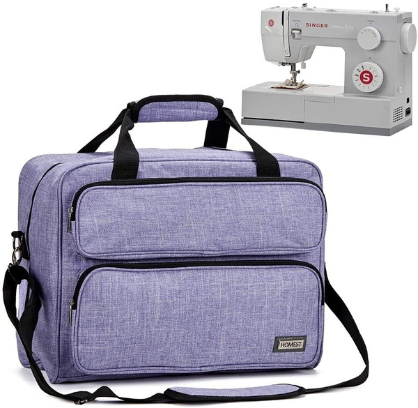 Janome HOMEST Sewing Machine Carrying Case Universal Tote Bag with Shoulder Strap Compatible with Most Standard Singer Lavender Brother 