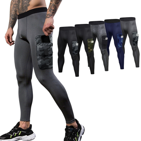 Buy Men Polyester Skin-Fit Gym Tights - Black Online | Decathlon