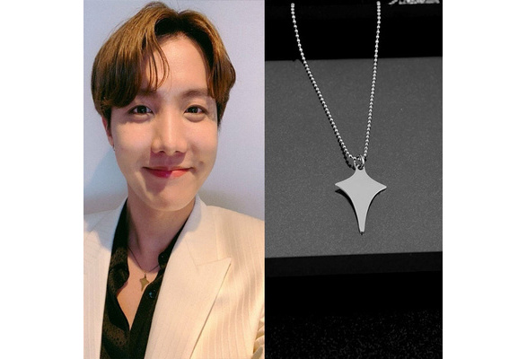 2022 Korean Wave New J-HOPE Stainless Steel Cross Necklace Men and