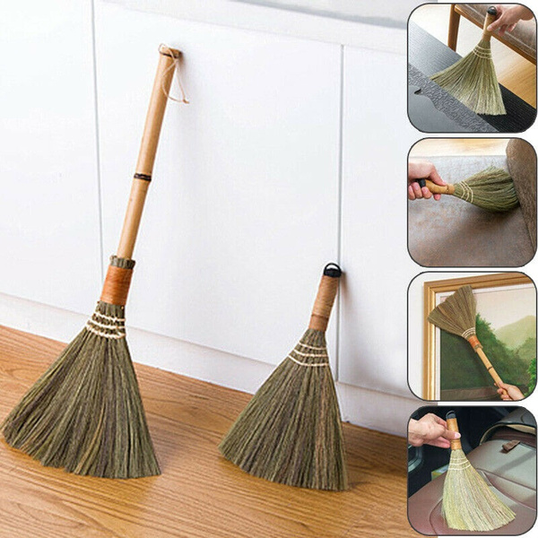 S Japanese Short Handle Soft Bristle Broom Hardwood Floor Sweeping Brush 