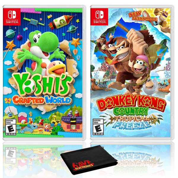 Yoshi's Crafted World + Donkey Kong Country: Tropical Freeze - Two Game  Bundle - Nintendo Switch (European Version)