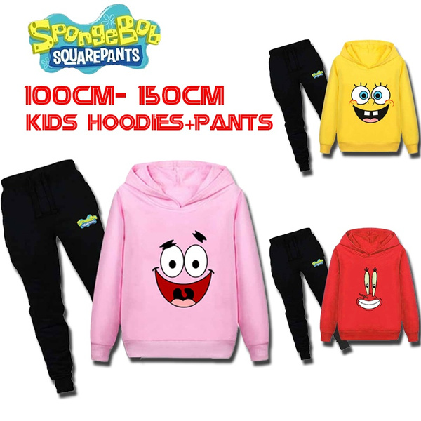 New Product SpongeBob Squarepants and Patrick Star Printed Hoodie Suit Comfortable Top Pullover Trousers