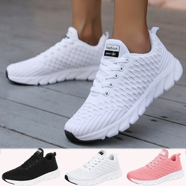 New Womens Casual Running Shoes Breathable Knit Sneakers for Ladies ...