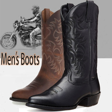 leather, Vintage, Cowboy, Boots