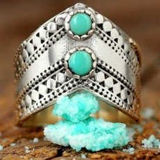 Sterling, Antique, Turquoise, boho
