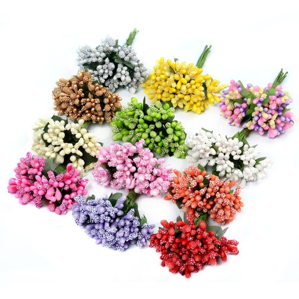 Stamen Sugar Artificial Flowers Scrapbooking Fake Flower Party Decoration
