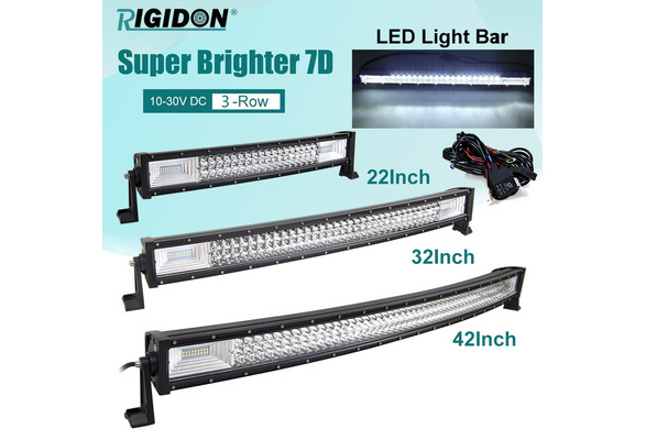 RIGIDON Super Brighter 7D 22inch 32inch 42inch LED Light Bar Spot Flood  Beam High Power 270W 405W 540W Led Bar 4x4 for ATV SUV Offroad LED Work  Light 12V 24V
