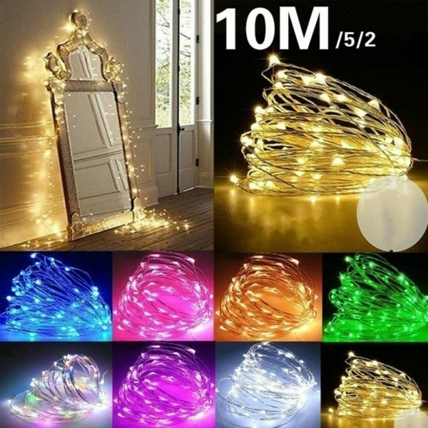 20/50/100 LED String Battery Operated Copper String Wire Fairy Lights Xmas Party