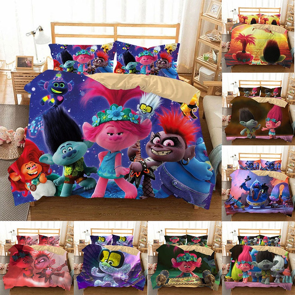 Trolls World Tour New 3d Printing, Trolls Twin Bed In A Bag Queen