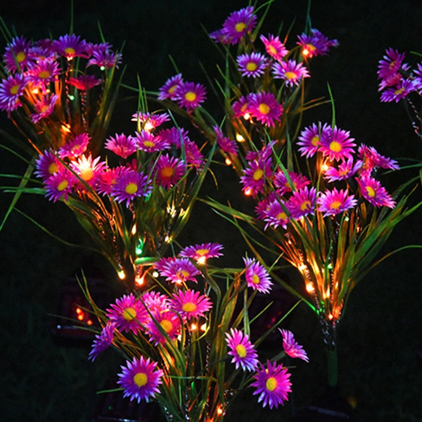 Solar flower outlet lights outdoor