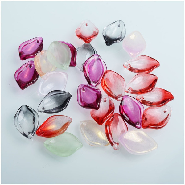 20Pcs Glaze Beads 13*19mm DIY Crystal Petals Glaze Beads For Jewelry making Crystal Earrings