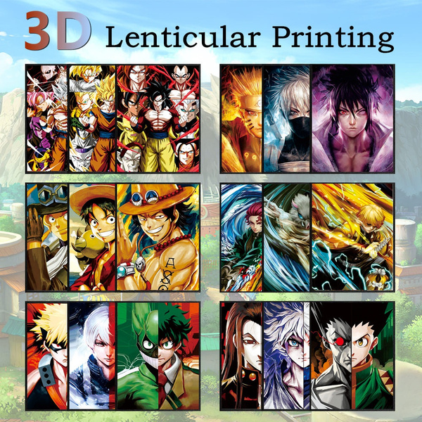 3D Art Painting Anime Motion Poster 3D Lenticular Print Anime Poster Wall  Art Painting | Wish