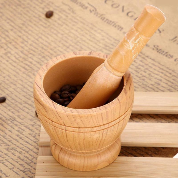 Kitchen Mortar Pestle, Wood Mortar Pestle, Grinding Mortar