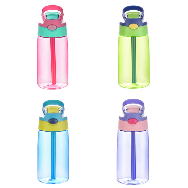 Kid's Water Bottle With Straw Leak Proof Drinking Cup BPA Free For Kids ...