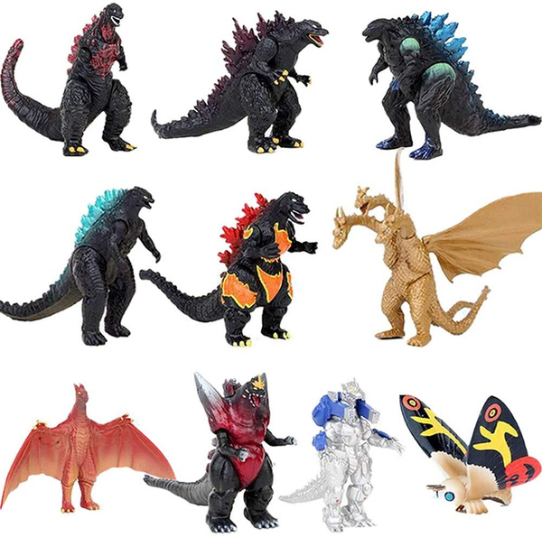 MAOMIA 10 Pcs Godzilla variants Action Figures Toy Movable Dinosaur ...