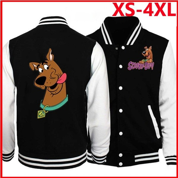 New Fashion Scooby Doo Anime Print Jacket Long Sleeve Baseball Jacket Coats Plus Size