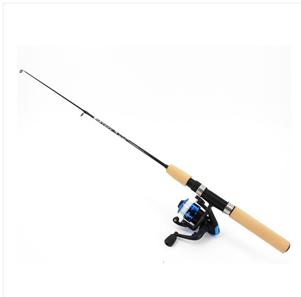 55CM/65CM Fishing Pole Rod 2 Sections of DetachableIce Fishing Rod Winter  Fishing EVA Handle Carp Fishing Rod with Spinning wheel