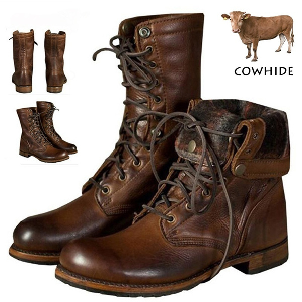 old style leather boots