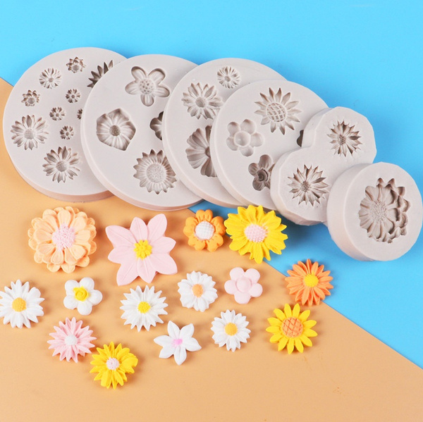 Tiny flower silicone molds for fondant and gumpaste the smallest