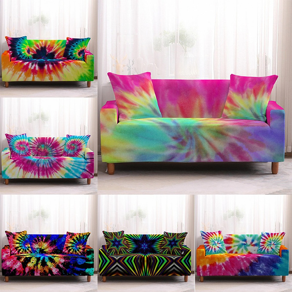 3d Abstract Colorful Tie Dye Stretch Sofa Covers Couch Furniture Protector Cover Living Room Decor 1 2 3 4seaters Wish 3d Abstract Colorful Tie Dye Stretch, How To Dye A Sofa Cover