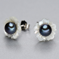 Sterling, Silver Earrings, Flowers, Jewelry