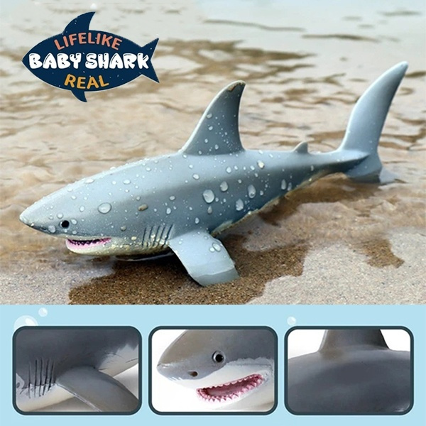 Lifelike Shark Shaped Toy Realistic Motion Simulation Animal Model for Kids baby 
