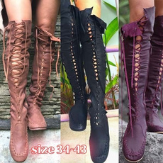 Medieval, long boots, leather, Vintage