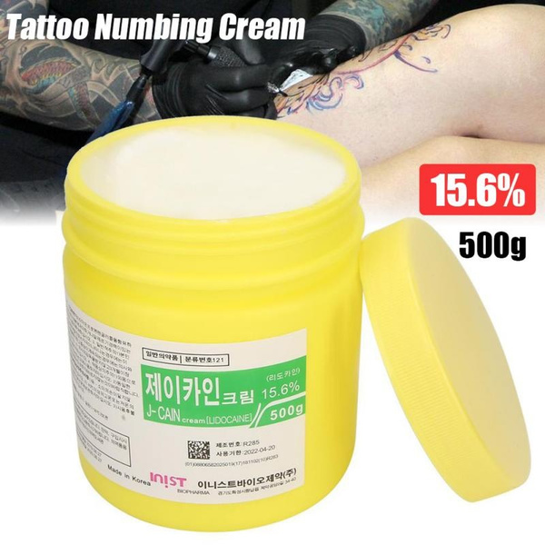 Korea J-CAIN Tattoo Numbing Cream Lidocaine Content %/% Semi  Permanent Body Skin Numb Cream Tattoo Supply 500g/Box | Wish