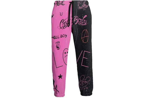 Lil Hip Hop Rap Peep Men's Sweatpants Open Type Pocket Jogger