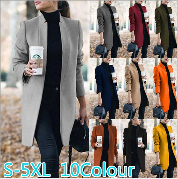 ladies plus size long coats