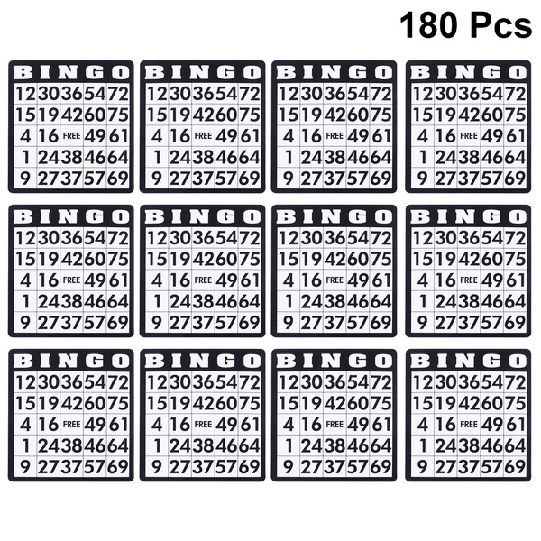 10 Packs of 180 Sheets Bingo Game Cards Funny Bingo Game Gards Paper ...