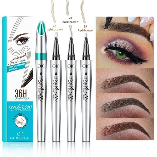 Qic New Long Lasting 36h Four Claw Eyebrow Pencil Ultra Fine Waterproof Long Lasting Non Marking