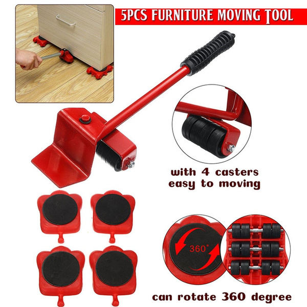 Heavy Duty Furniture Lifter Mover Transport Set Mover Roller and Wheel Bar  for Lifting Moving Furniture Helper